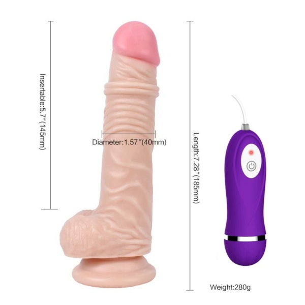 Thunder Dildo with 20 Modes of Vibration with Remote Control - immagine 6