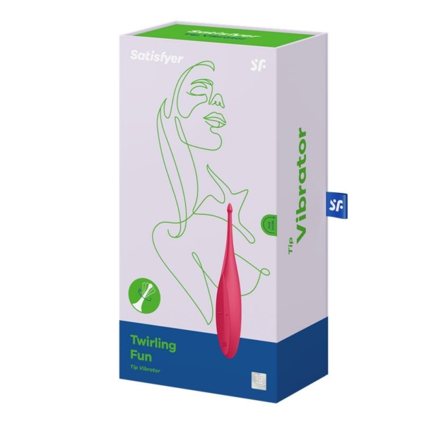 Twirling Fun Tip Vibrator Silicone USB Red - immagine 6