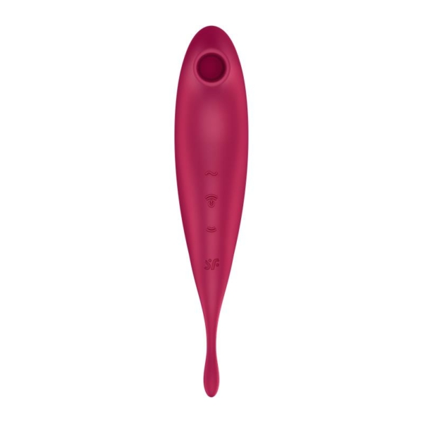 Twirling Pro Clitoris Sucker and Vibe APP Satisfyer Connect Dark Red - immagine 6