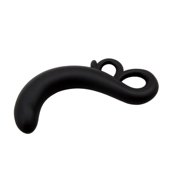 Two-Finger G-Spot Plug Silicone Black - immagine 4