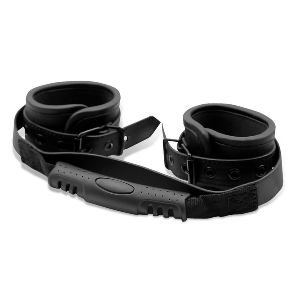 Vegan Leather Cuffs with Handle - immagine 2