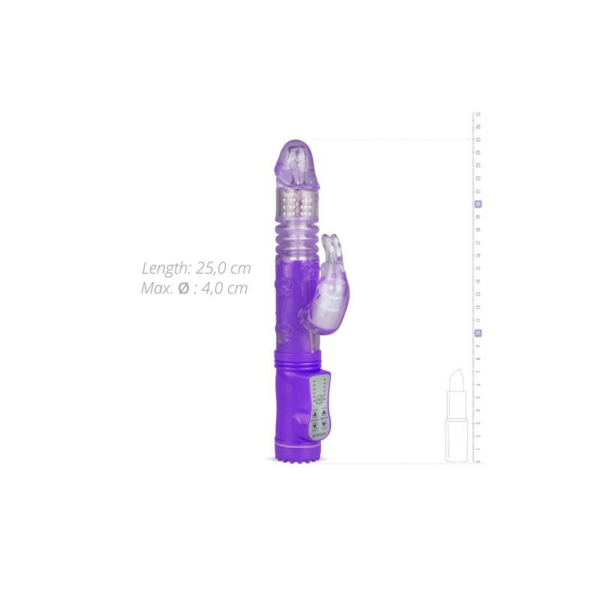 Rabbit Vibrator Thrusting and Rotating Balls  Purple - immagine 6