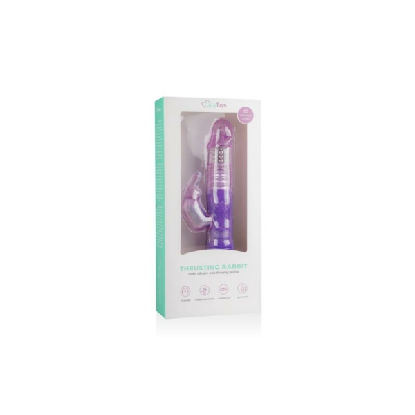 Rabbit Vibrator Thrusting and Rotating Balls  Purple - immagine 7