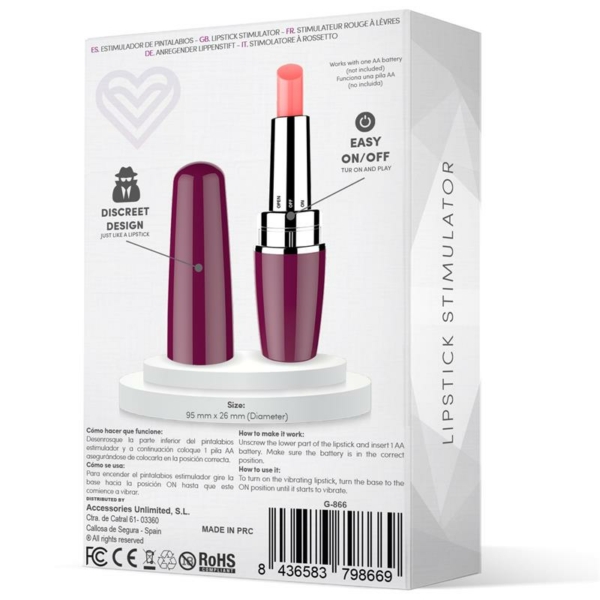 Viblips Lipstick Stimulator Purple - immagine 3