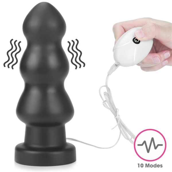 Vibrating Butt Plug King Sized 7.8 Black - immagine 8