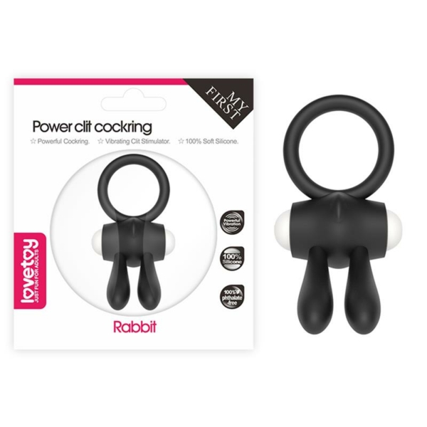 Vibrating Cockring Power Clit Black - immagine 6