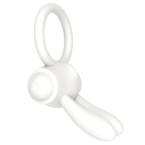 Vibrating Cockring Power Clit White - immagine 2