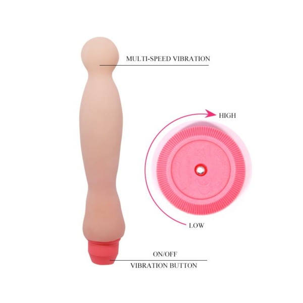 Vibrating Dildo Flesh 22 cm - immagine 7
