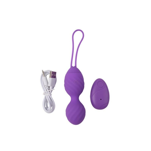 Vibrating Egg Remote Control Ridged USB Silicone 7.4 - immagine 5