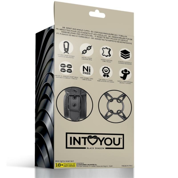 Wrist and Ankle Cuffs Set Vegan Leather - immagine 5