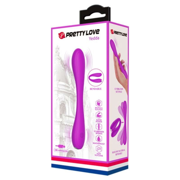Yedda Vibrator Bendable USB Silicone Purple - immagine 4